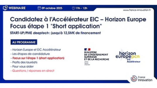 Candidatez à l'Accélérateur EIC - Horizon Europe | Focus étape 1 "short application"