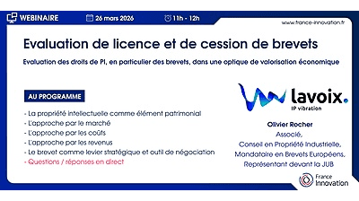 Evaluation de licence et de cession de brevets