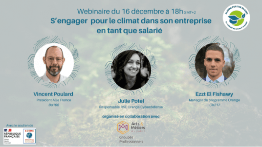 S'engager pour le climat dans sont entreprise en tant que salarié